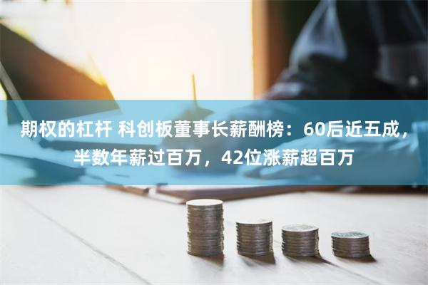 期权的杠杆 科创板董事长薪酬榜：60后近五成，半数年薪过