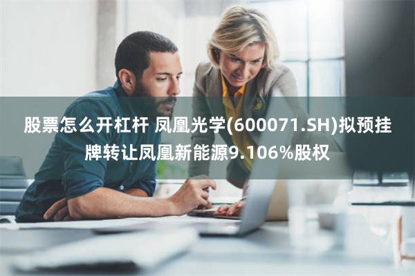 股票怎么开杠杆 凤凰光学(600071.SH)拟预挂牌转让凤凰新能源9.106%股权