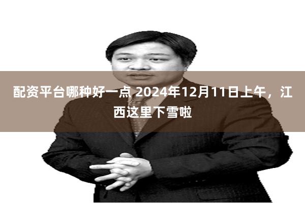 配资平台哪种好一点 2024年12月11日上午，江西这里下雪啦